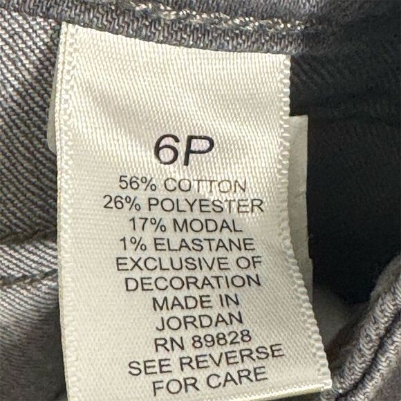 Martha Stewart Kneepatch Skinny Jeans Gray Patchwork Stretch Denim Pants 6P - Picture 4 of 5